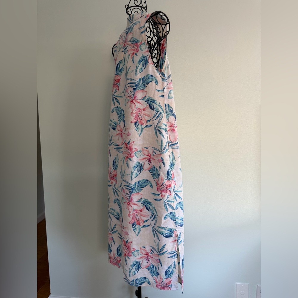 Tommy Bahama sleeves linen dress in tropical print - Picture 4 of 13